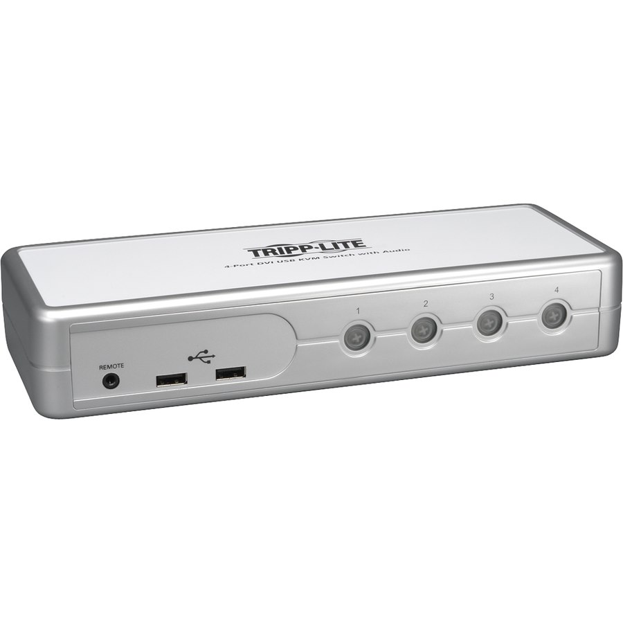 Tripp Lite by Eaton 4-Port DVI/USB KVM Switch with Audio and Cables