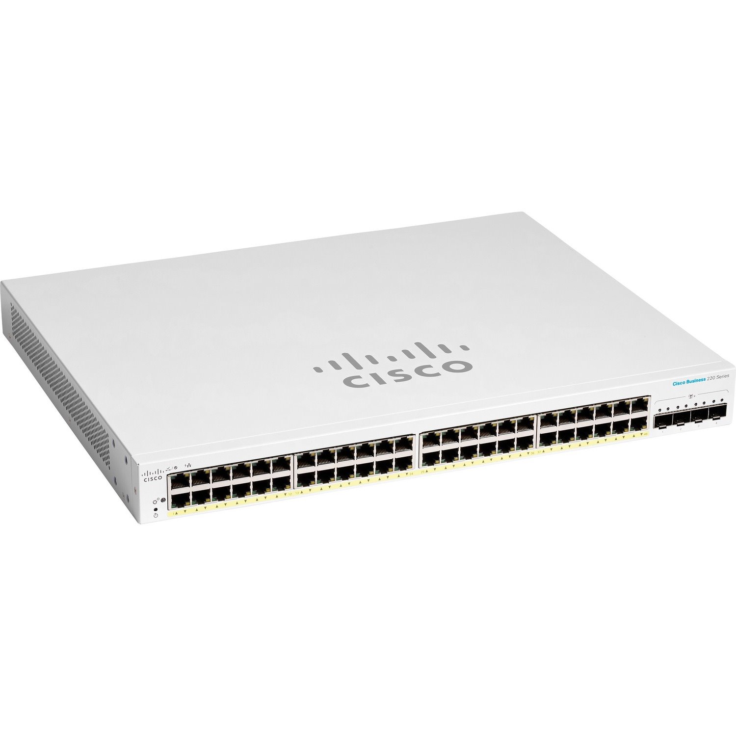 Cisco Business 220 CBS220-48P-4X 48 Ports Manageable Ethernet Switch - Gigabit Ethernet, 10 Gigabit Ethernet - 10/100/1000Base-T, 10GBase-X