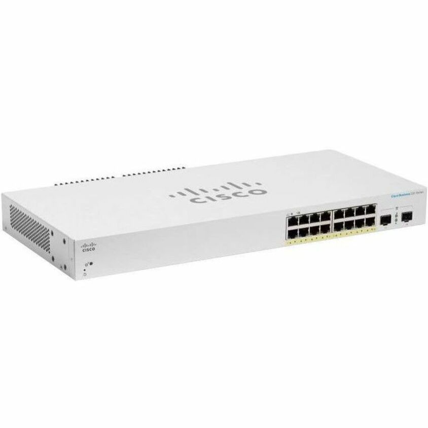 Cisco Business 220 CBS220-16T-2G 16 Ports Manageable Ethernet Switch - Gigabit Ethernet - 1000Base-T, 1000Base-X - Refurbished