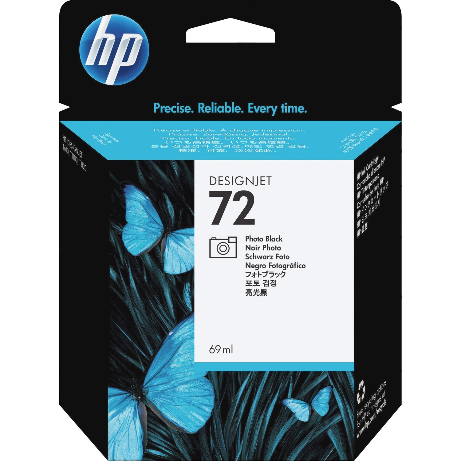 HP 72 Original Inkjet Ink Cartridge - Photo Black - 1 Each