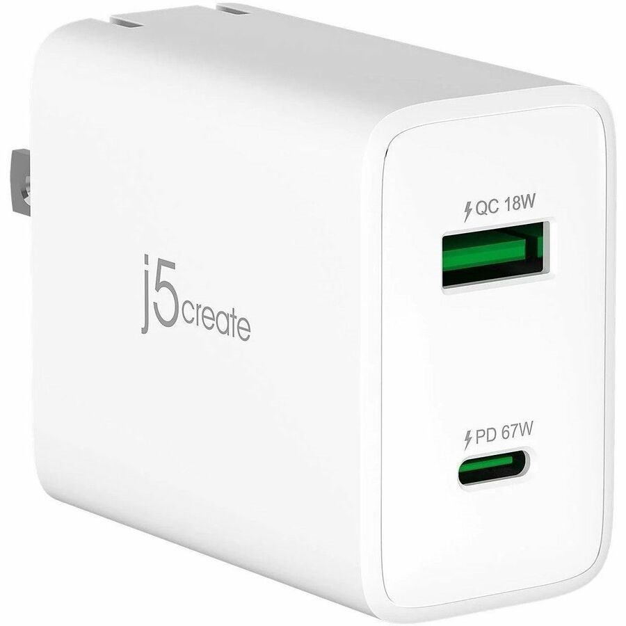 j5create 67W GaN USB-C 2-Port Charger