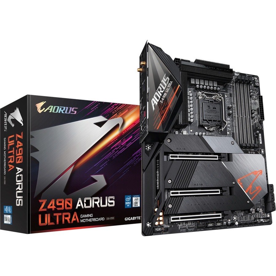 GIGABYTE Ultra Durable Z490 AORUS ULTRA Desktop Motherboard - Intel Z490 Chipset - Socket LGA-1200 - Intel Optane Memory Ready - ATX