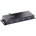 StarTech.com 4-Port Industrial USB 3.0 5Gbps Hub, Rugged USB Hub with ESD Protection, DIN/Wall/Desk Mountable, USB-A Expansion Hub, TAA