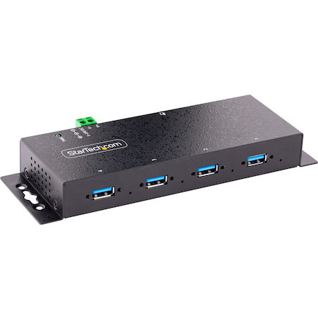 StarTech.com 4-Port Industrial USB 3.0 5Gbps Hub, Rugged USB Hub with ESD Protection, DIN/Wall/Desk Mountable, USB-A Expansion Hub, TAA