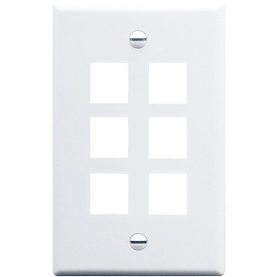 ICC IC107F06WH Single Gang Faceplate
