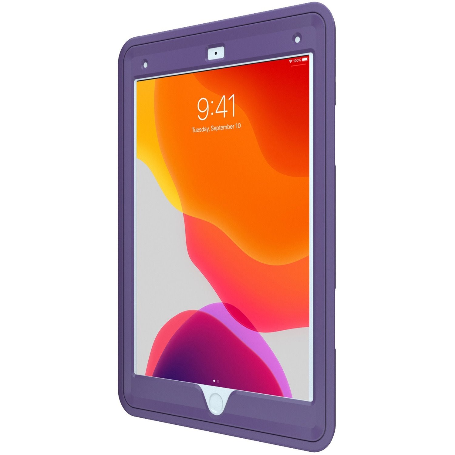 CTA Digital Protective Case with Build in 360Â&deg; Rotatable Grip Kickstand for iPad 7th/ 8th/ 9th Gen 10.2, iPad Air 3, iPad Pro 10.5, Purple