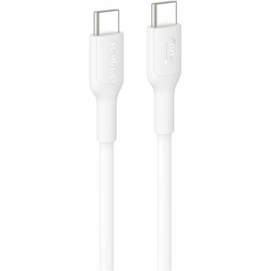 Belkin BoostCharge Usb-C To Usb-C Cable (0.15M) - White(CAB023fq0MWH), 3A/60W, 480Mbps, 300K+ Bends, Apple, Samsung, Usb-If Certified,2 Years Warranty