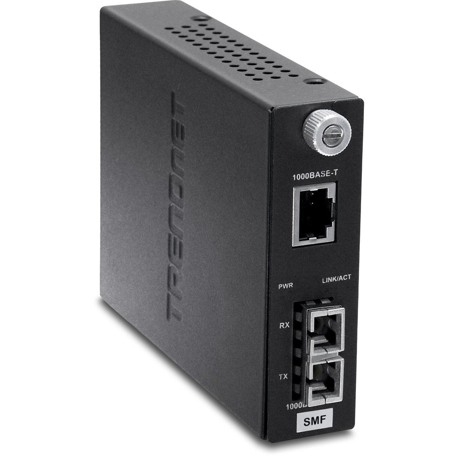 TRENDnet Intelligent 1000Base-T to 1000Base-LX/SX Single Mode SC Fiber Media Converter (20KM, 12.4Miles), Fiber to Ethernet Converter, SC Type Fiber Port,Lifetime Protection, TFC-1000S20, Black