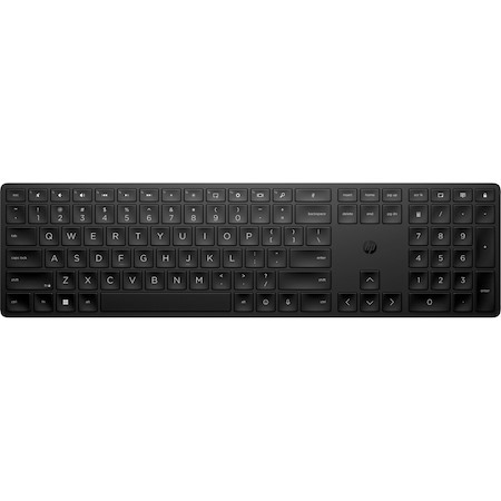 HP 455 Keyboard - Wireless Connectivity - USB Type A Interface - Black