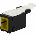 Ortronics Infinium Fiber Module, HDJ SC, Yellow Adapter, Black Housing