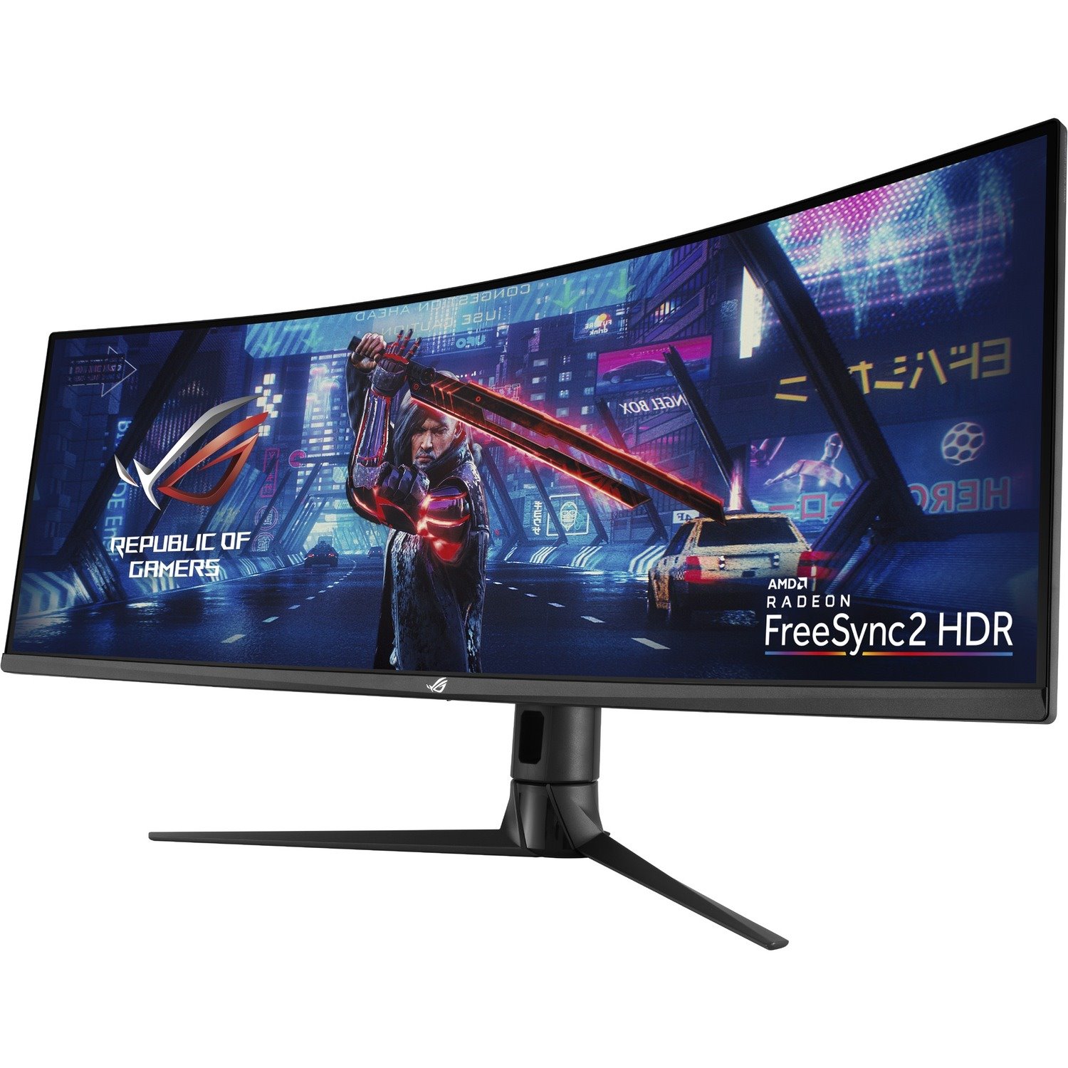 Asus ROG Strix XG43VQ 43" Class Double Full HD (DFHD) Curved Screen Gaming LCD Monitor - 16:9 - Black