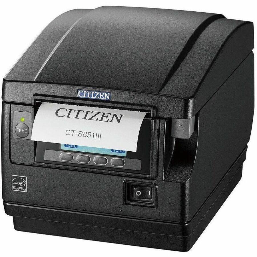 Citizen CT-S851III Hospitality Direct Thermal Printer - Monochrome - Receipt Print - USB - Bluetooth - With Cutter - Black