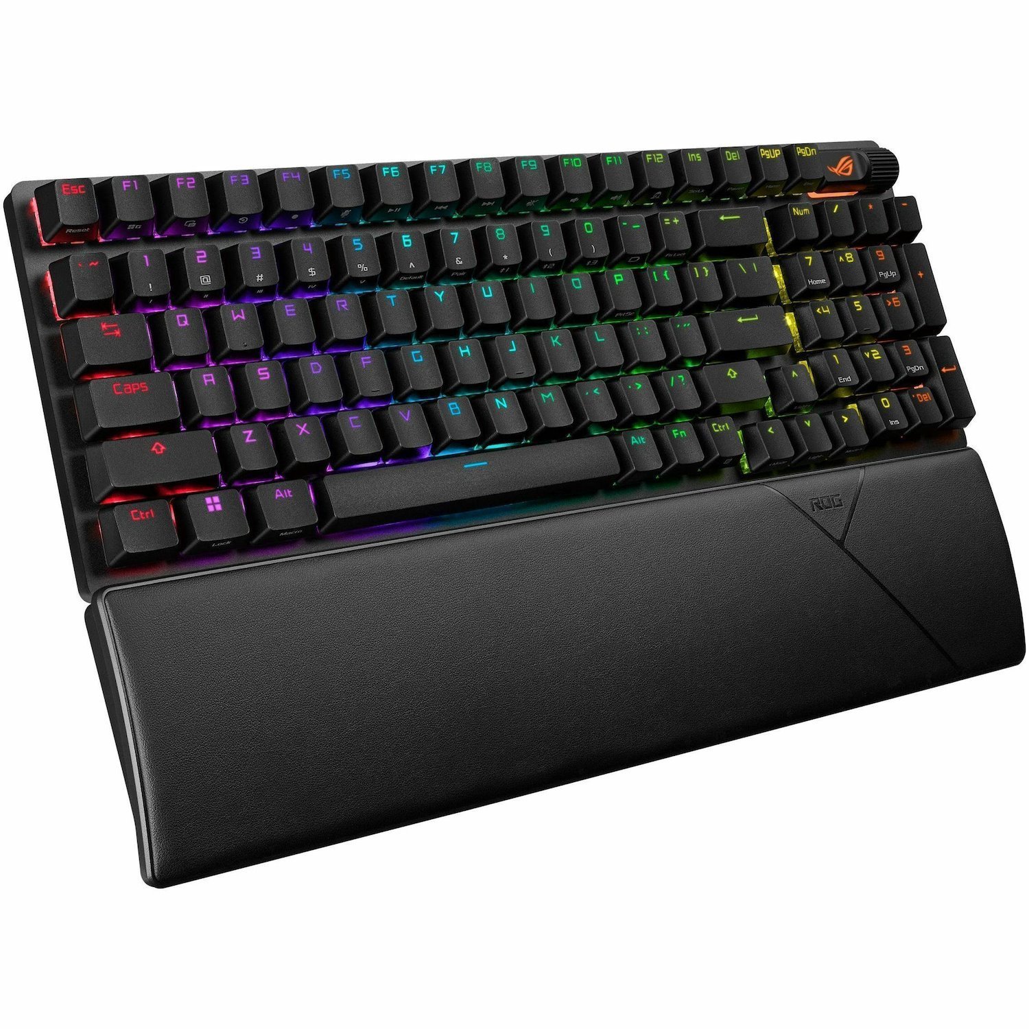 Asus ROG Strix Scope II 96 Wireless Gaming Keyboard - Wired/Wireless Connectivity - USB 2.0 Type A Interface - RGB LED - Black