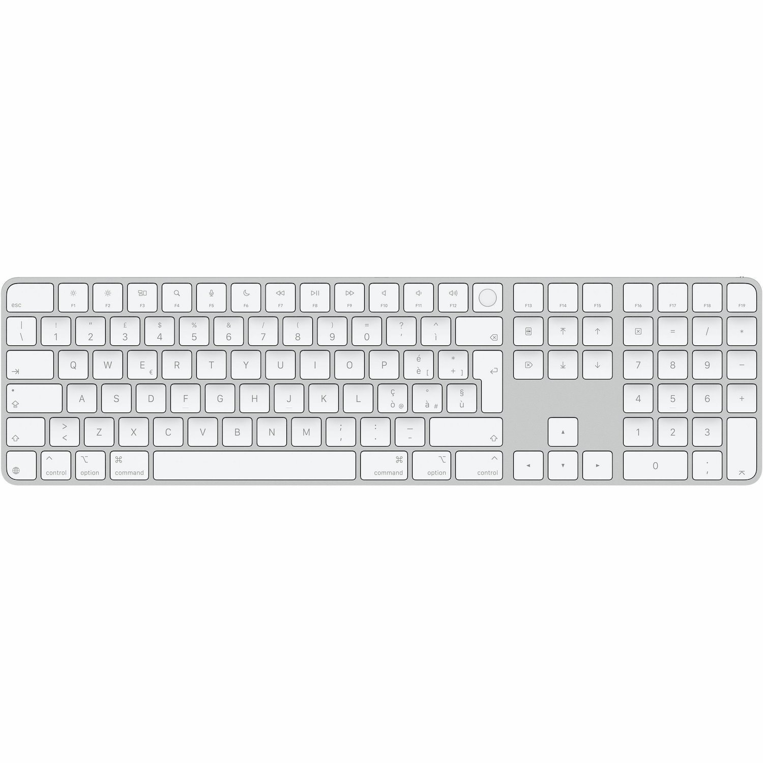 Apple Magic Keyboard - Wired/Wireless Connectivity - USB Type C Interface - Italian