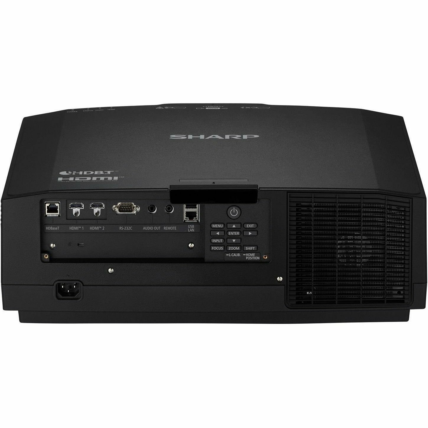 Sharp Professional V801U 3D Standard Throw 3LCD Projector - 16:10 - Ceiling Mountable - Black