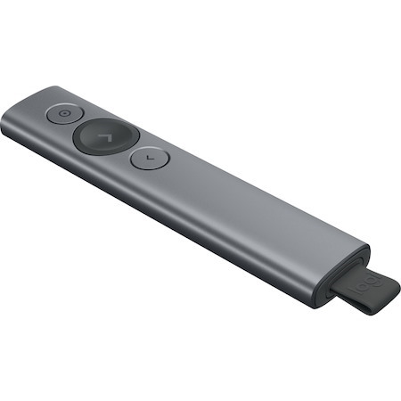 Logitech Spotlight Presentation Remote - Universal Wireless Presentation Clicker with Laser Pointer, Advanced Digital Highlighting, Bluetooth, 30 m Range and Quick Charging, Slate