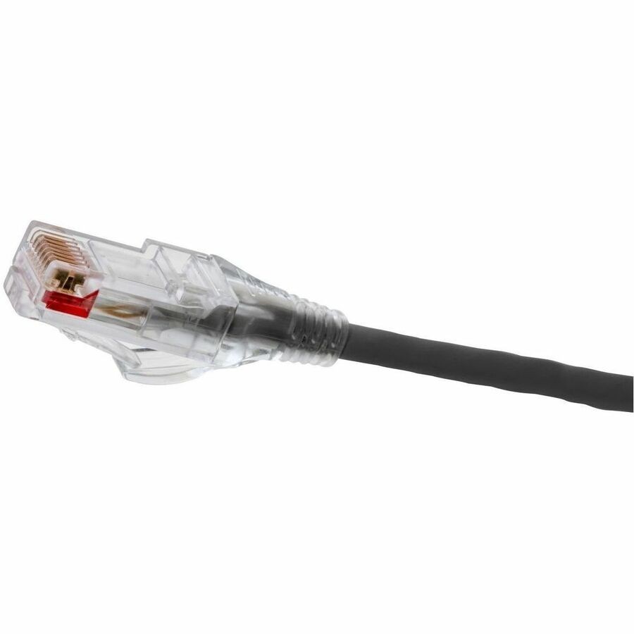 Hubbell Premise Wiring Patch Cord, NEXTSPEED, Category 6, Low Diameter28 AWG, Black, 30 Foot