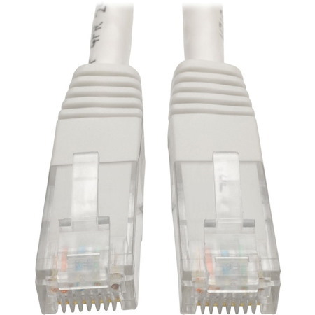 Eaton Tripp Lite Series Cat6 Gigabit Molded (UTP) Ethernet Cable (RJ45 M/M), PoE, White. 100 ft. (30.5 m)