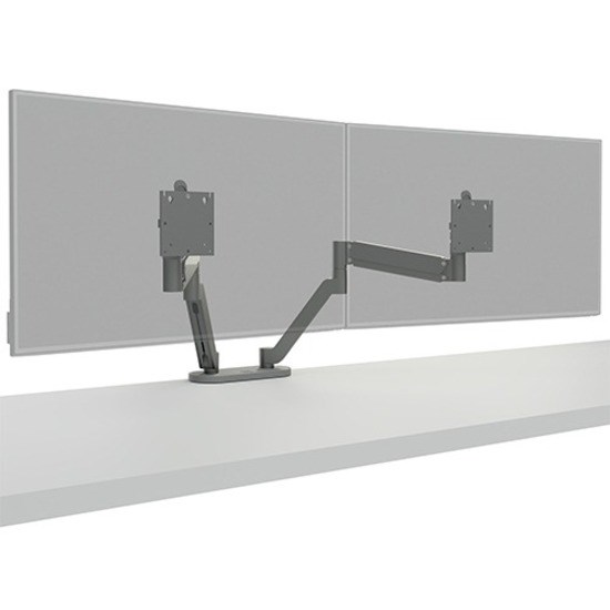 Chief Koncis Desk Mount Dual Monitor Arm - For 10-32 inch Displays - VESA Monitor Mount - Silver