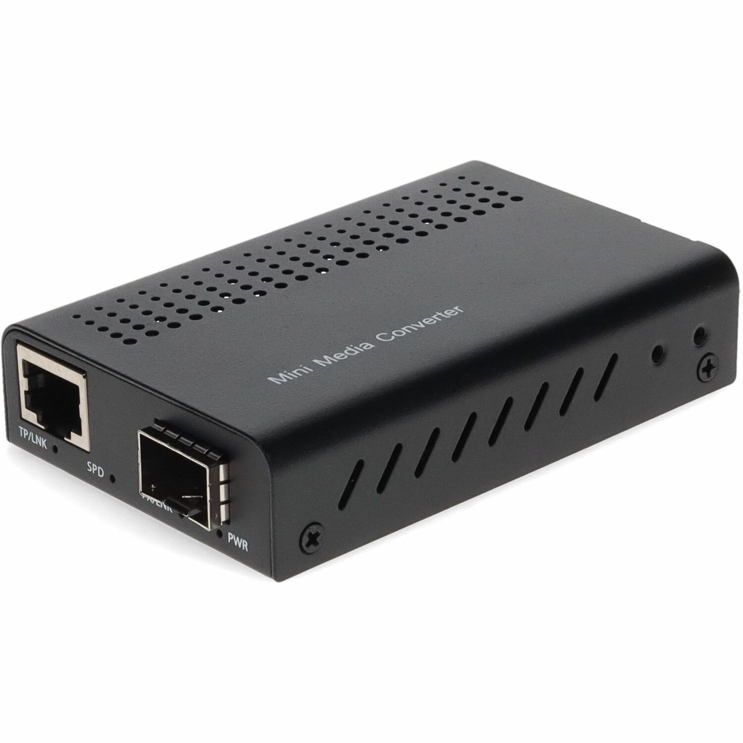 AddOn 100M/1G/2.5G/5G/10GBase-N(RJ-45) to Open SFP+ Port Media Converter