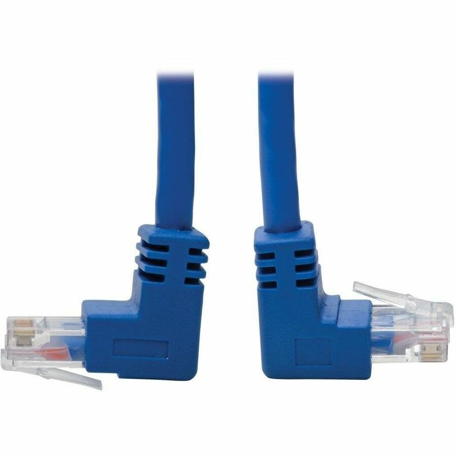 Eaton Tripp Lite Series Up/Down-Angle Cat6 Gigabit Molded UTP Ethernet Cable (RJ45 Up-Angle M to RJ45 Down-Angle M), Blue, 4 ft. (1.22 m)