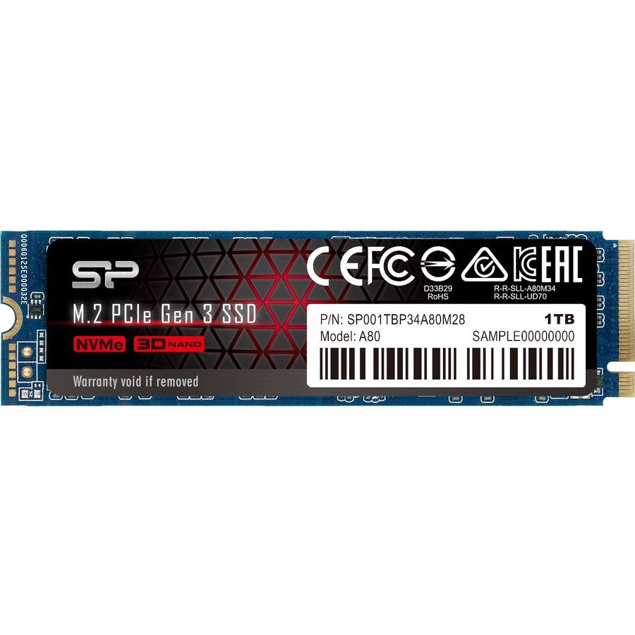 Silicon Power P34A80 1 TB Solid State Drive - M.2 2280 Internal - PCI Express (PCI Express 3.0 x4)