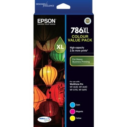 Epson DURABrite Ultra 786XL Original High Yield Inkjet Ink Cartridge - Value Pack - Cyan, Magenta, Yellow - 3 / Pack