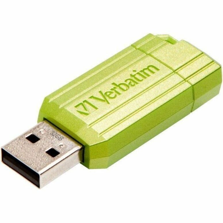 Verbatim PinStripe 32 GB USB 2.0 Type A, USB 3.2 (Gen 1) Flash Drive - Eucalyptus Green