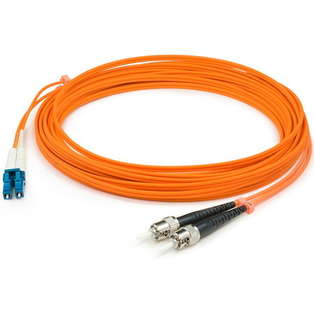 AddOn 2m ST to LC Orange OM1 Duplex OFNR (Riser-Rated) MMF Fiber Patch Cable