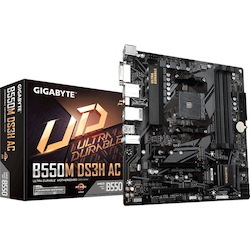 GIGABYTE Ultra Durable B550M DS3H AC Gaming Desktop Motherboard - AMD B550 Chipset - Socket AM4 - Micro ATX