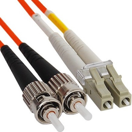 ICC 62.5/125&micro;m Multimode Duplex LC-ST Fiber Optic Jumper, 1 PC