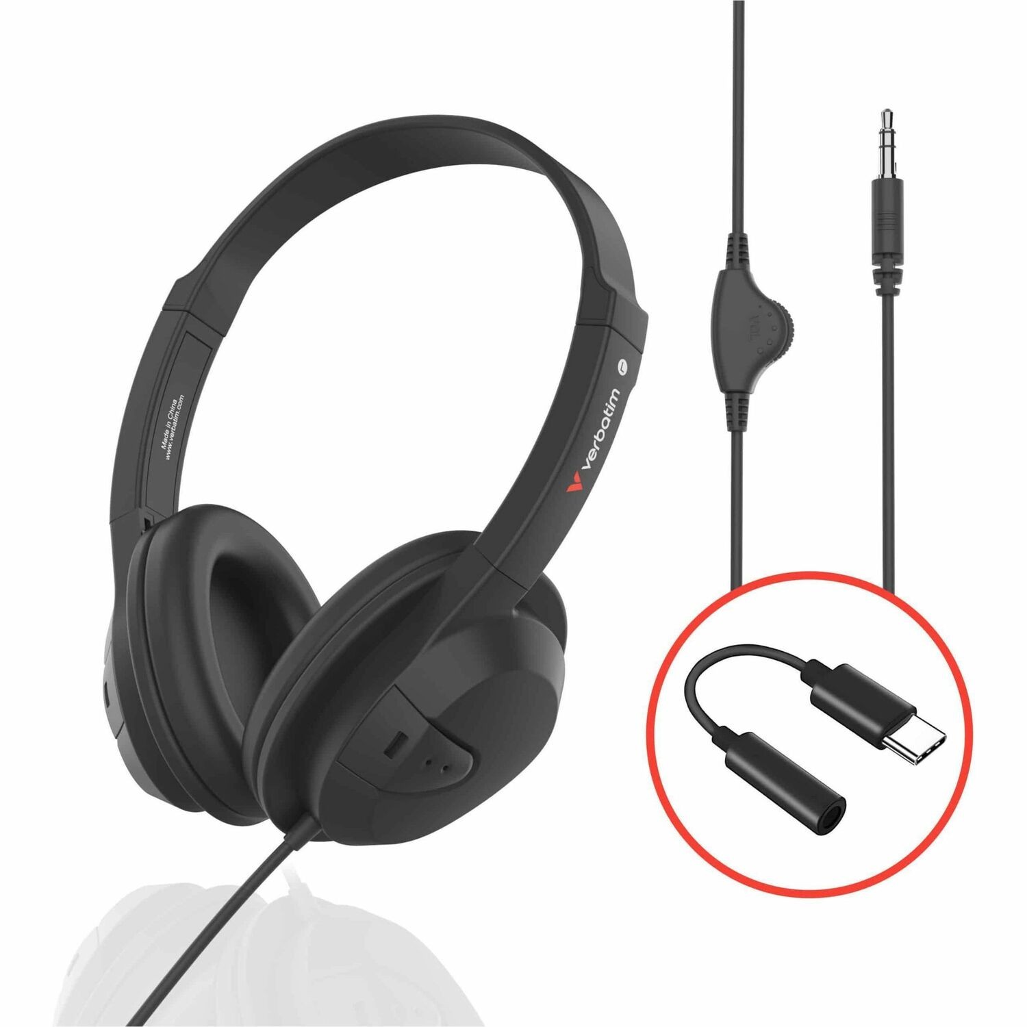 Verbatim PureSound Wired Over-the-ear, Over-the-head Binaural Stereo Headphone