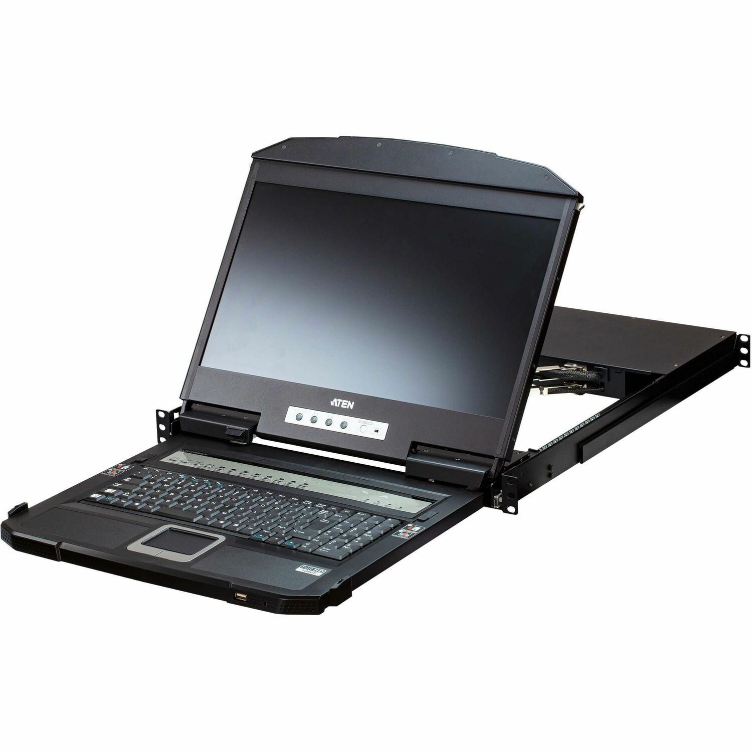 Aten 18.5 FHD 4-Port Usb Hdmi Multi-View Dual Rail LCD KVM Switch