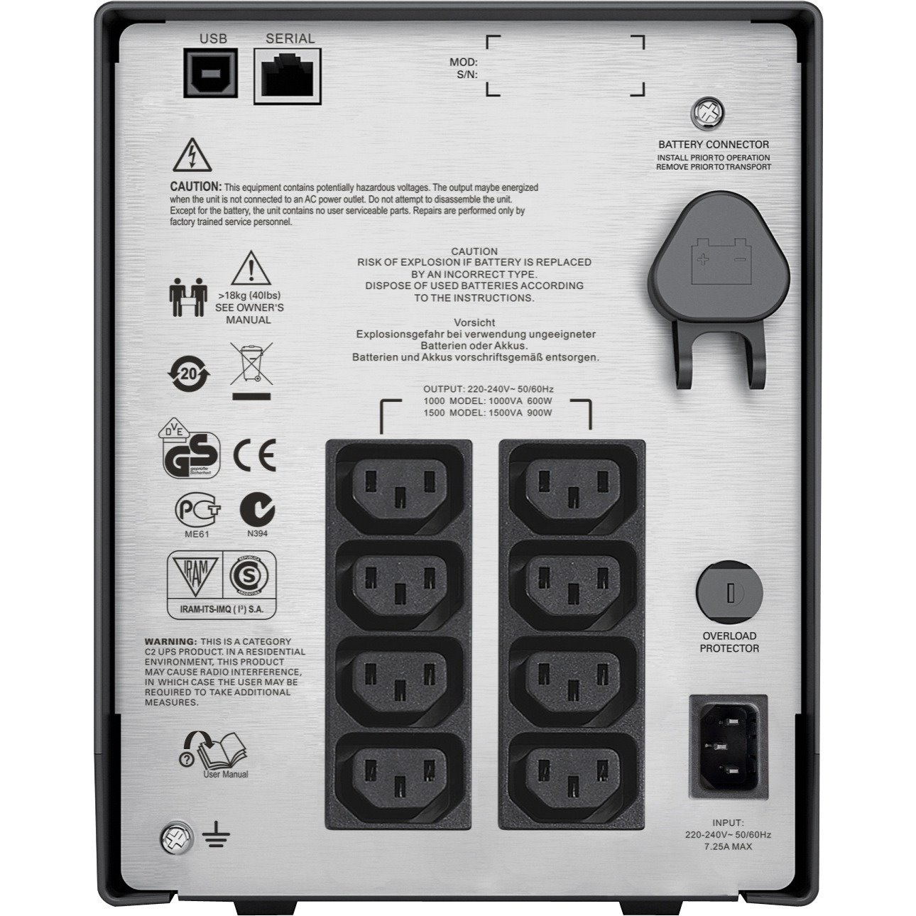 APC by Schneider Electric Smart-UPS C 1000VA LCD 230V