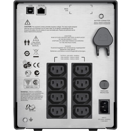 APC by Schneider Electric Smart-UPS Line-interactive UPS - 1 kVA/600 W