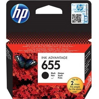 HP 655 Original Inkjet Ink Cartridge - Black Pack