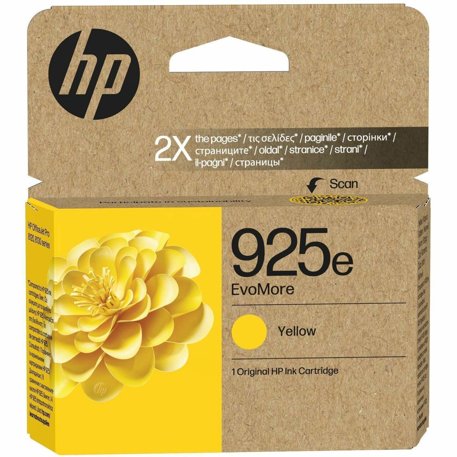 HP EvoMore 925e Original High Yield Inkjet Ink Cartridge - Yellow - 1 Pack