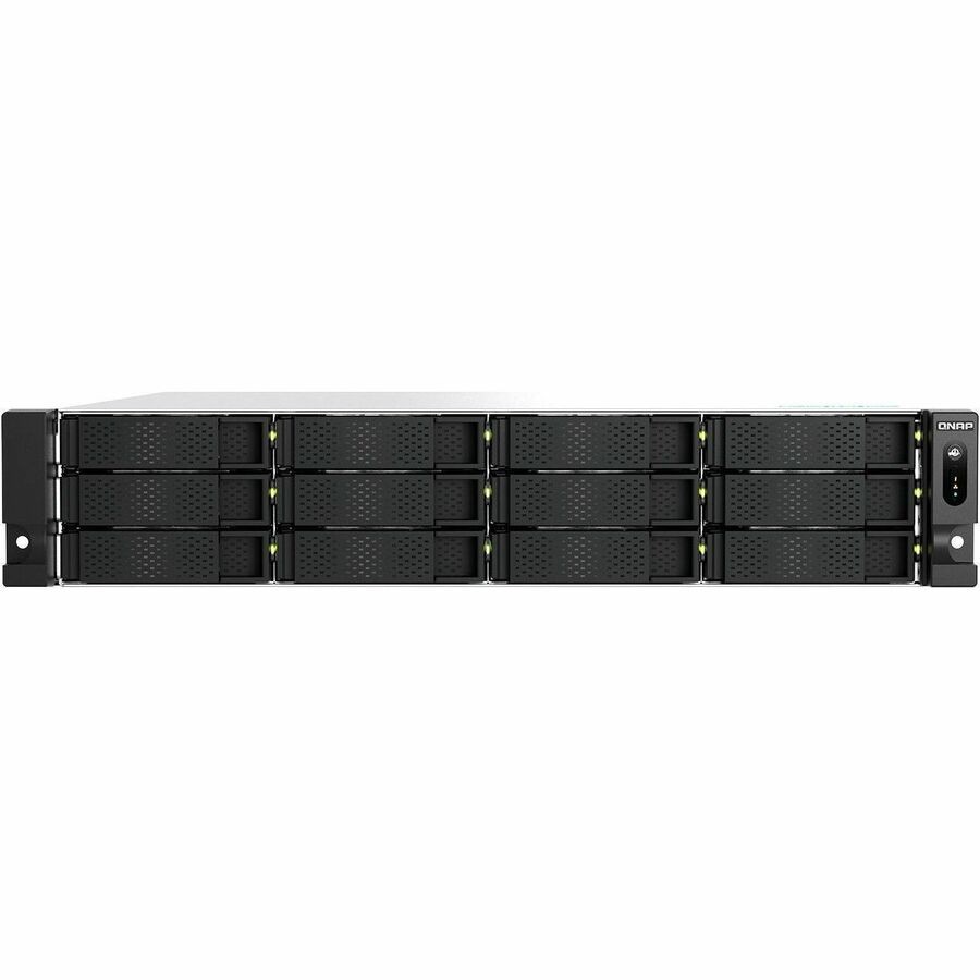 QNAP 12 BAY NAS 3.5"(0/12), R7 8C-5.3GHz, 32GB, 10GbE(2), 2.5GbE(2), RPS, 2U RACK, 5YR WTY