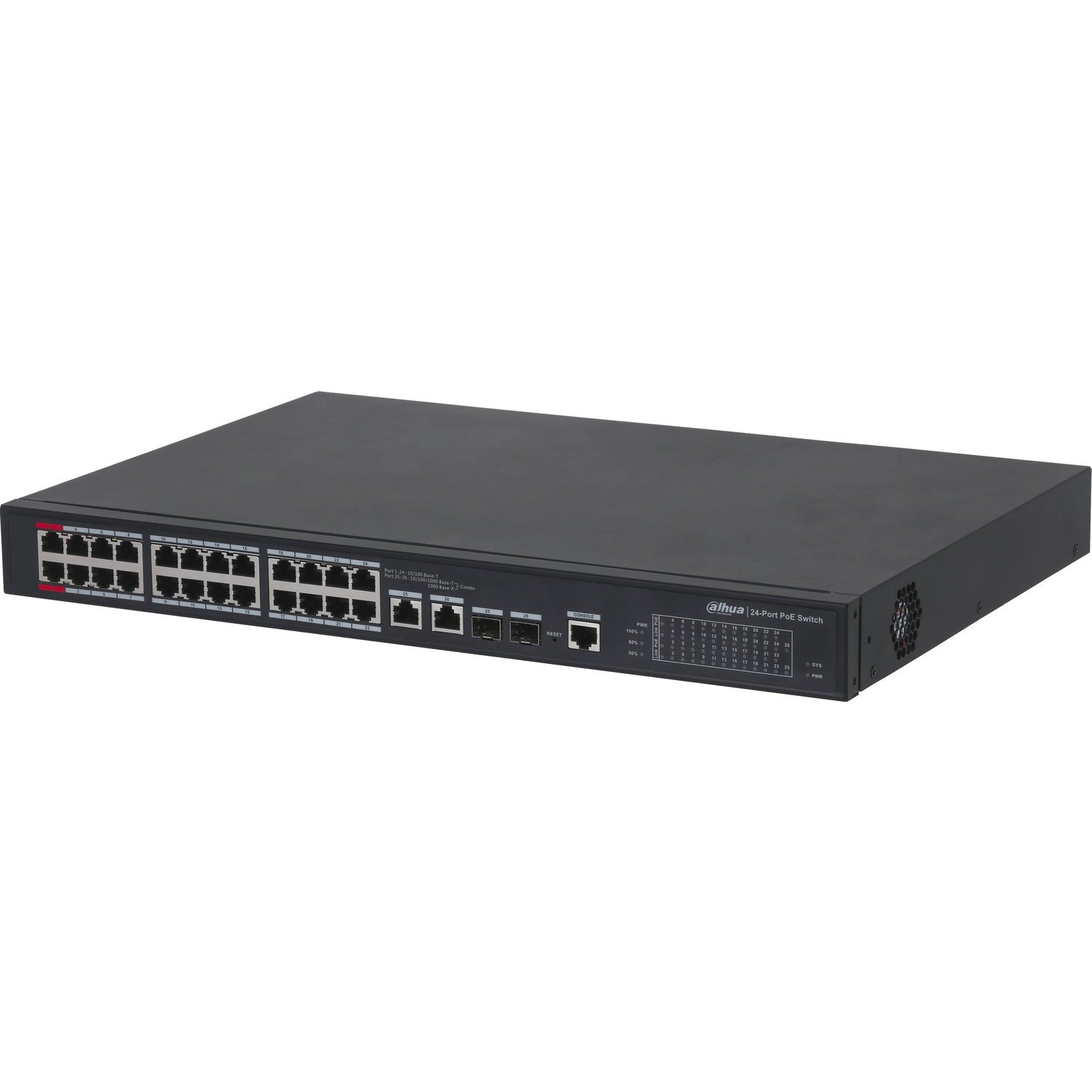 Dahua DH-PFS4226-24ET-240 24 Ports Manageable Ethernet Switch - Fast Ethernet, Gigabit Ethernet - 10/100/1000Base-T, 1000Base-X