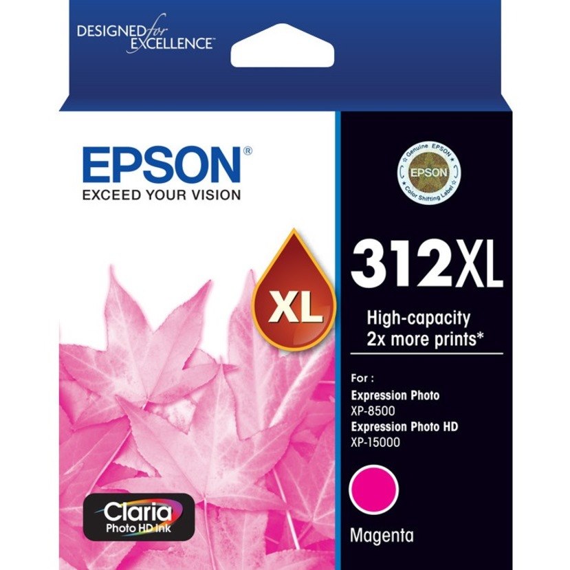 Epson Claria Photo HD 312XL Original High Yield Inkjet Ink Cartridge - Magenta - 1 Pack