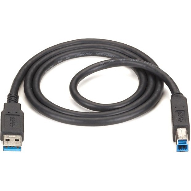 Black Box USB 3.0 Cable - Type A Male to Type B Male, Black, 10-ft. (3.0-m)