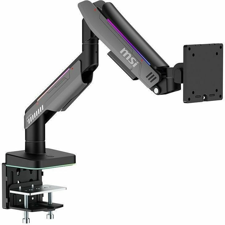 MSI Mounting Arm for Monitor, Display - Matte Black, Painted Gray - Horizontal