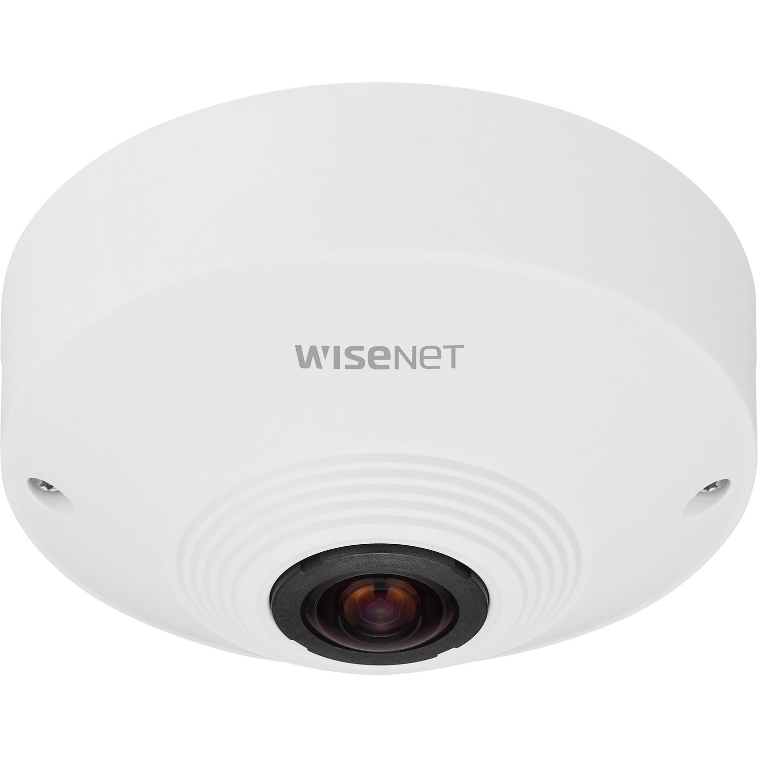 Wisenet QNF-8010 6 Megapixel Indoor Network Camera - Color - Fisheye - Black Matte