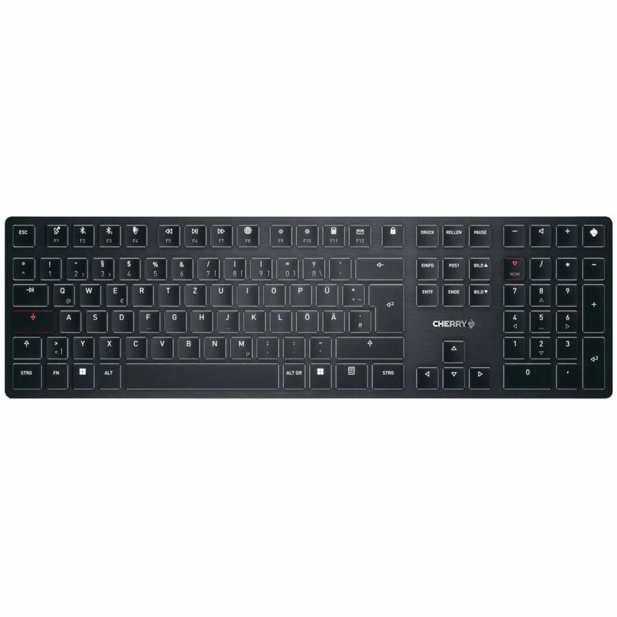 CHERRY KW X ULP Keyboard - Wired/Wireless Connectivity - USB Type A Interface - RGB LED - Pan-Nordic - Black