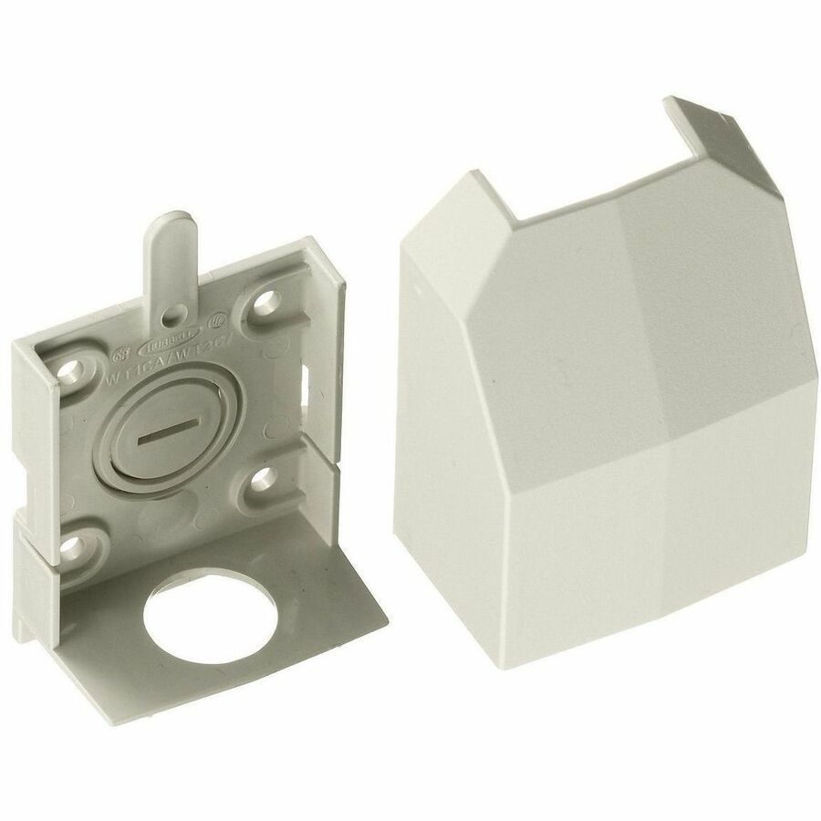 Hubbell Premise Wiring Non-Metallic Raceway, WallTrak1 Series, Conduit Adapter, Office White