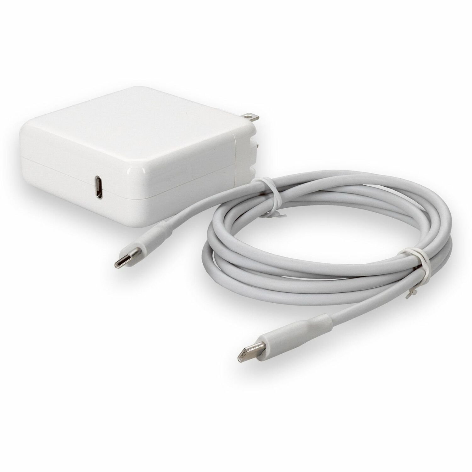 AddOn 6ft Apple Computer MRW22LLA Compatible 60W 20V at 4.25A White USB-C Laptop Power Adapter and Cable