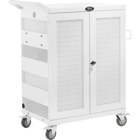 Eaton Tripp Lite Series Safe-IT Multi-Device UV Charging Cart, Hospital-Grade, 32 AC Outlets, Laptops, Chromebooks, Antimicrobial, White