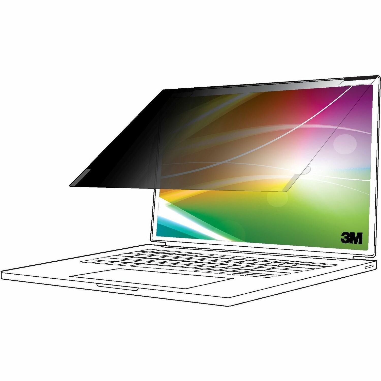 3M&trade; Bright Screen Privacy Filter for 16in Full Screen Laptop, 16:10, BP160W1E