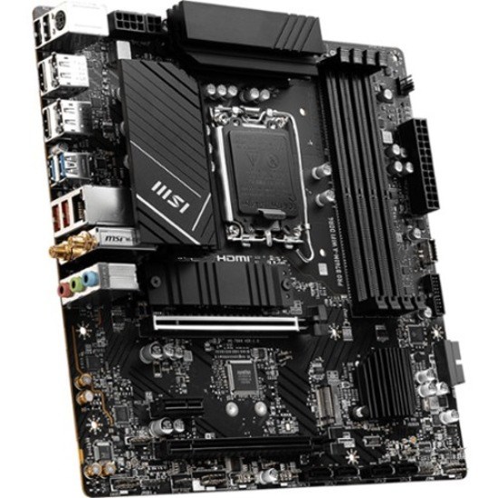 MSI Pro B760M-A WIFI DDR4 Gaming Desktop Motherboard - Intel B760 Chipset - Socket LGA-1700 - Micro ATX