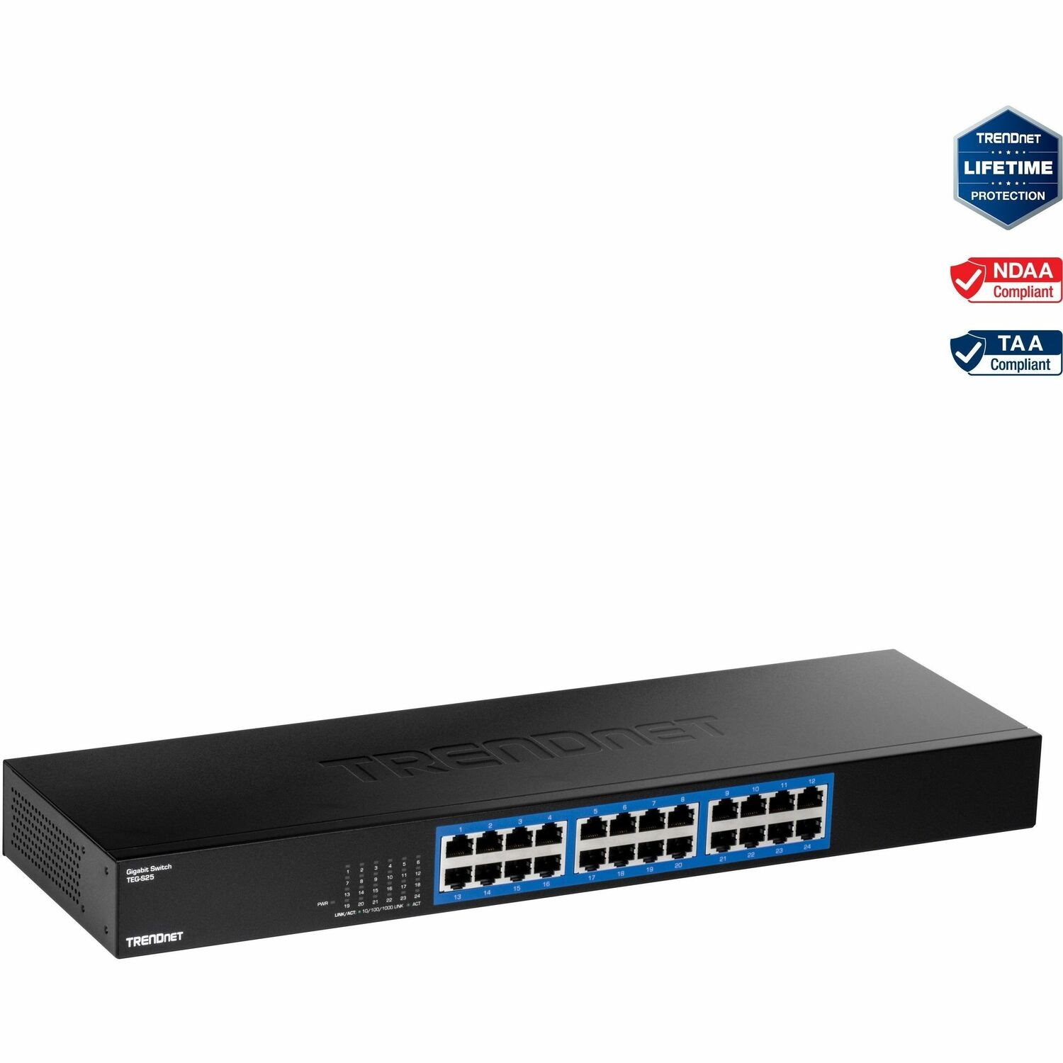 TRENDnet TEG-S25 24 Ports Ethernet Switch - Gigabit Ethernet - 1000Base-X - TAA Compliant